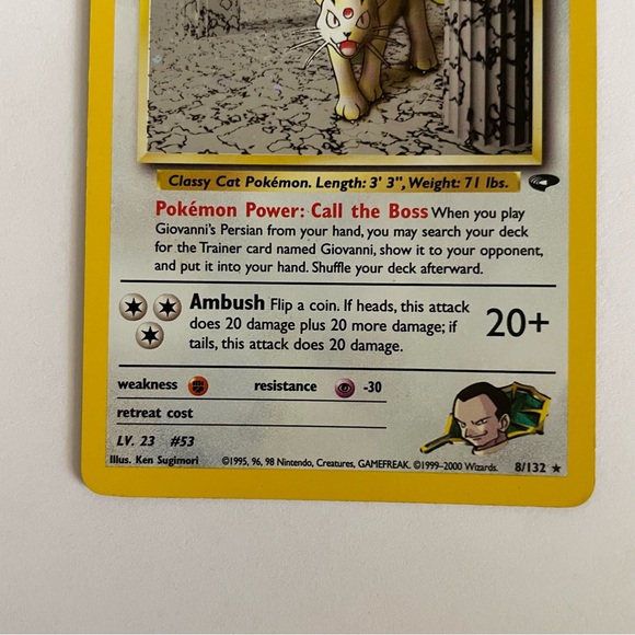 giovanni persian pokemon card Team Rocket Pokmon SR 118/098 Glory of the Team Rocket Japanese SV10 Hikaru end display Giovannis Persian No. 53 Gym